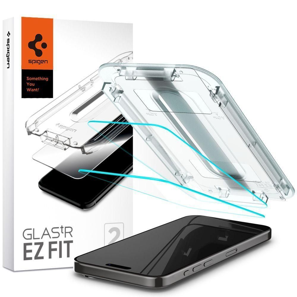 Защитное стекло SPIGEN GLAS.TR 2-PACK iPhone 15 Pro Max Clear ( 2шт в упаковке )  #1