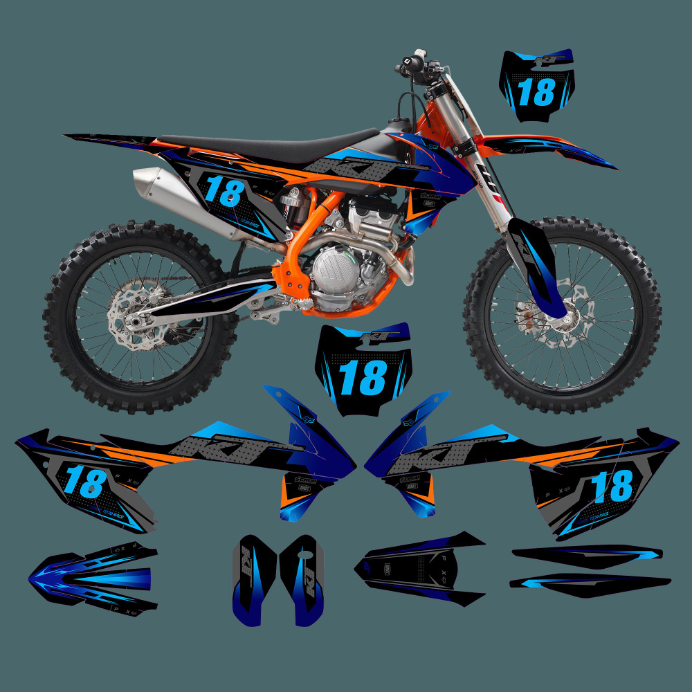 Применяется к KTM 17-19 EXC 2017 2018 2019 Мотоцикл наклейка ...