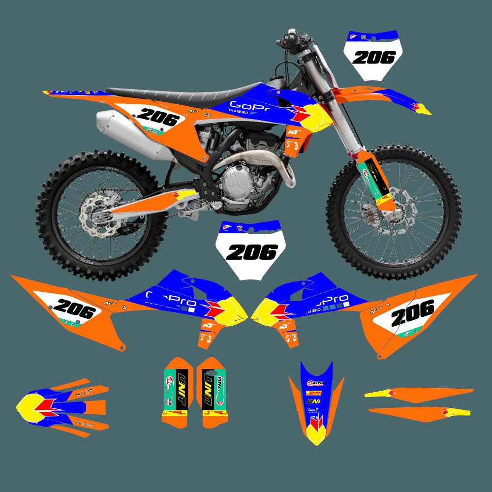 Применяется к KTM 19-22SXF 2019 2020 2021 2022 Мотоцикл наклейка хрустальная пленка  #1