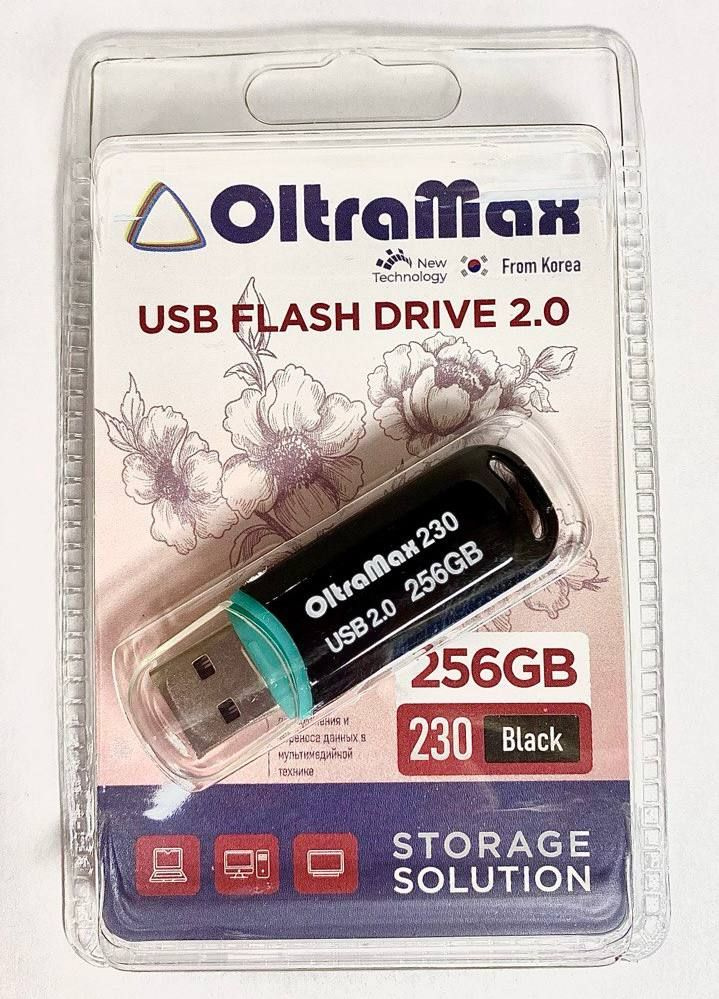 OltraMax USB-флеш-накопитель USB флэш-накопитель 256GB 230 Black 2.0 256 ГБ, черный  #1