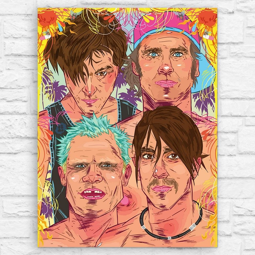 Картина по номерам на холсте музыка RHCP (Энтони Кидис, Red Hot Chili Peppers) - 13630 В 30x40  #1