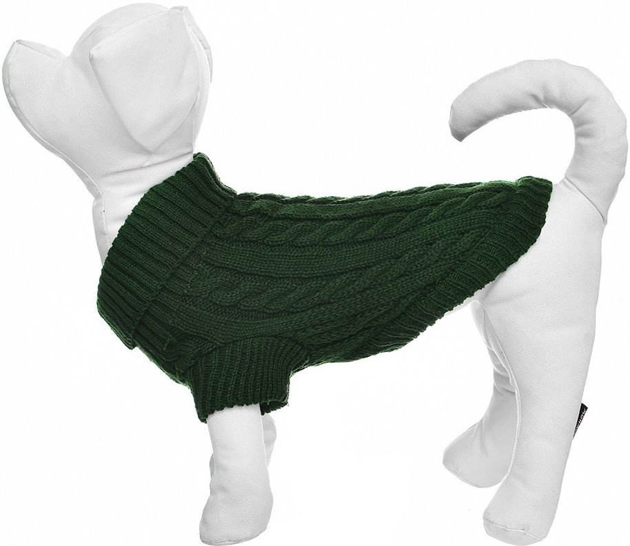 Lelap Свитер Verde для кошек и собак, зеленый, размер M, спинка 30 см  #1