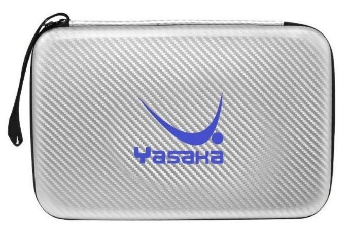 Чехол "Yasaka" COFR carbon серебро (case) с принтом на ракетку для настольного тенниса  #1