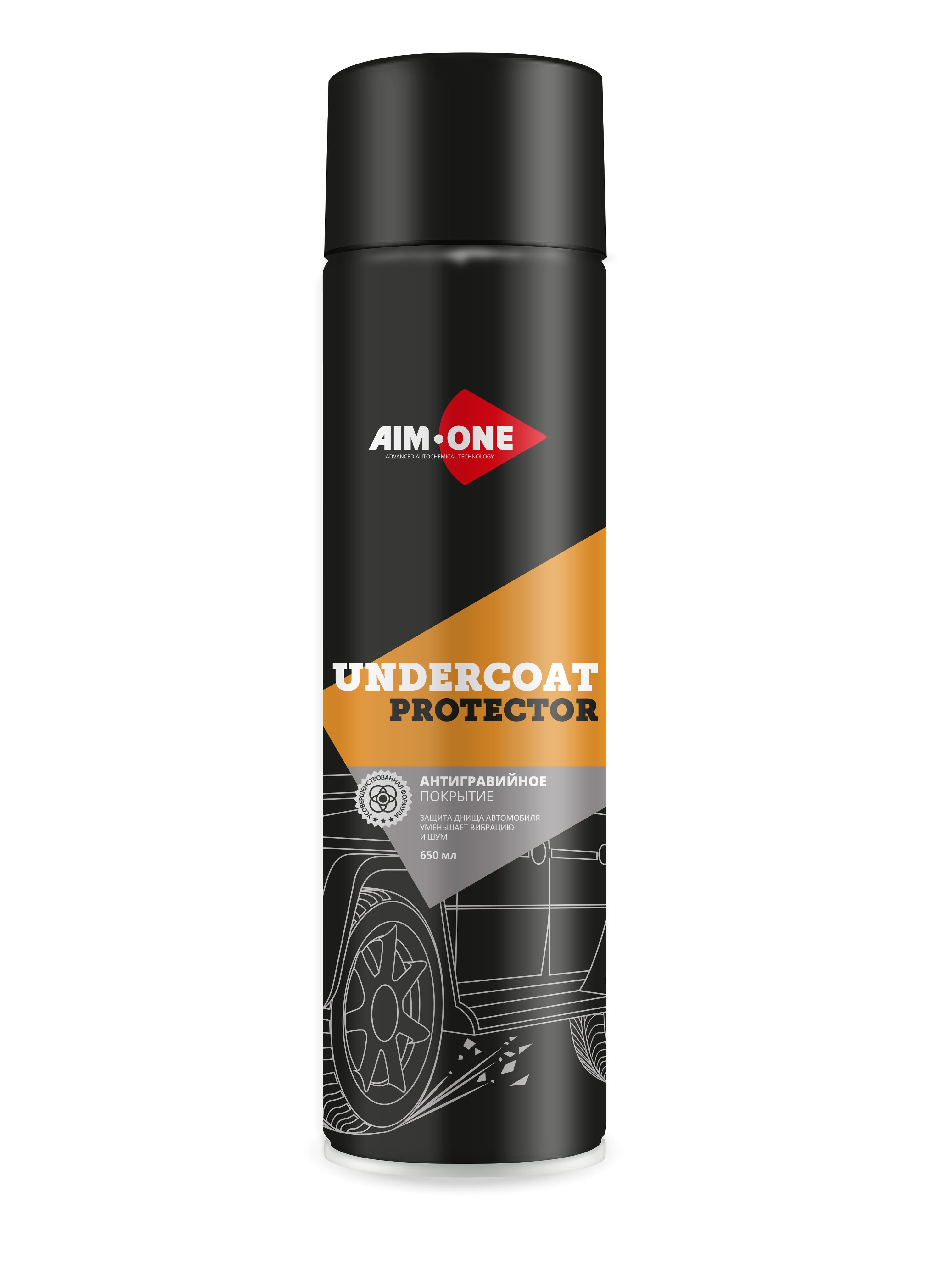 АнтигравийноепокрытиеAIM-ONE650мл(аэрозоль).UndercoatingSpray650mlAIM-ONEUN-650