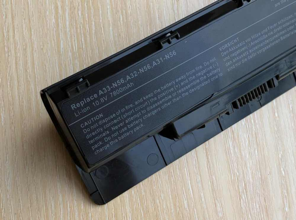 Аккумуляторная батарея увеличенная для ноутбука Asus (A32-N56) 7800mah Asus N46, N56, N76, N56VB, N56VJ, #1