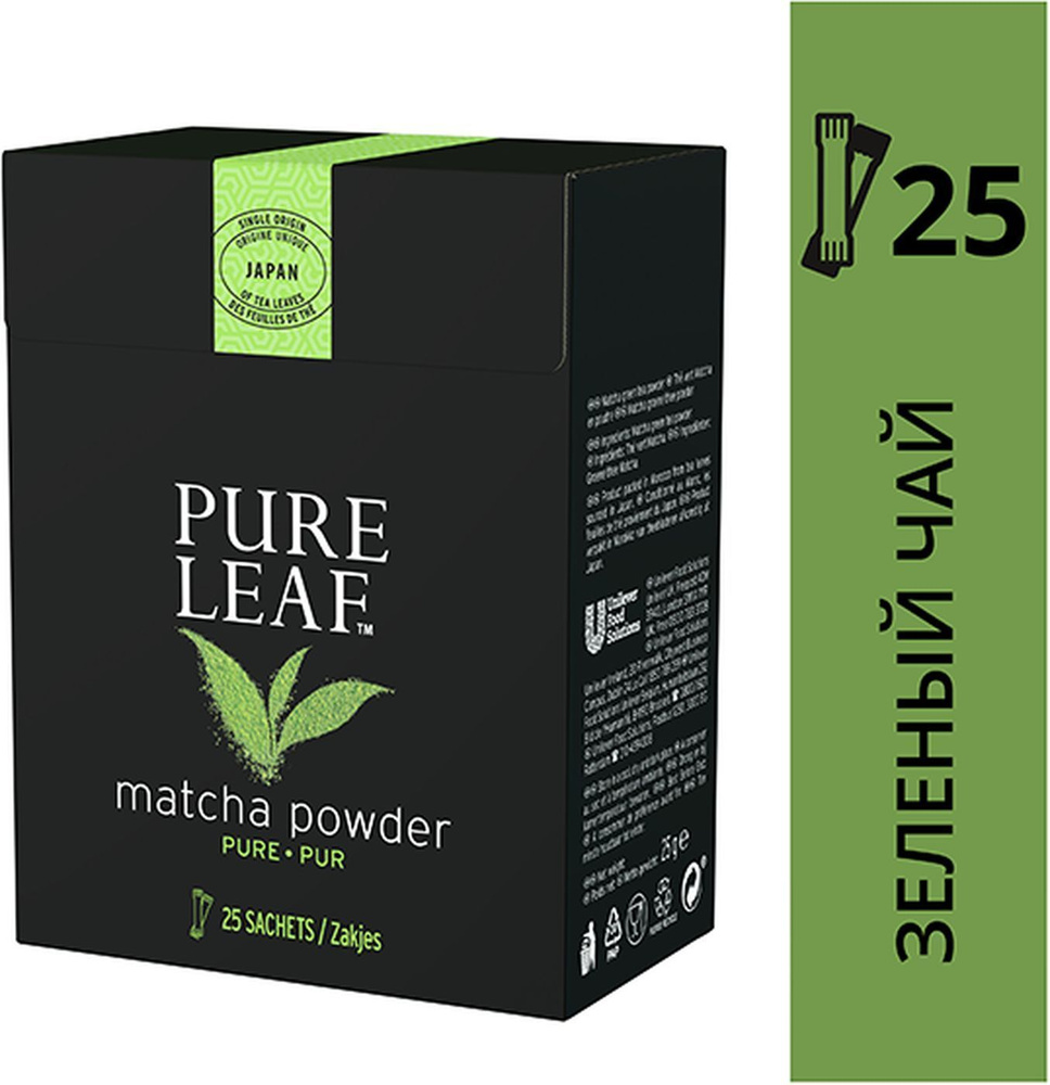 Чай в стиках зеленый Pure Leaf Matcha, молотый, 25 шт #1