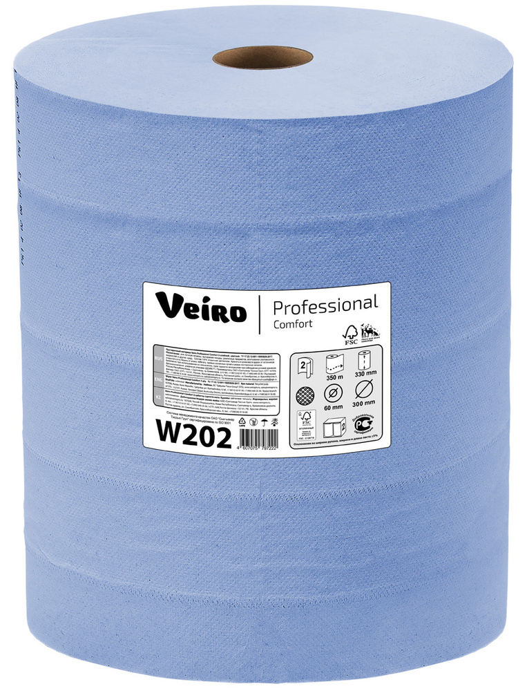 Бумага протирочная, 2-х слойная, Veiro Professional Comfort W202 (протирочный материал) 1000 отрывов #1