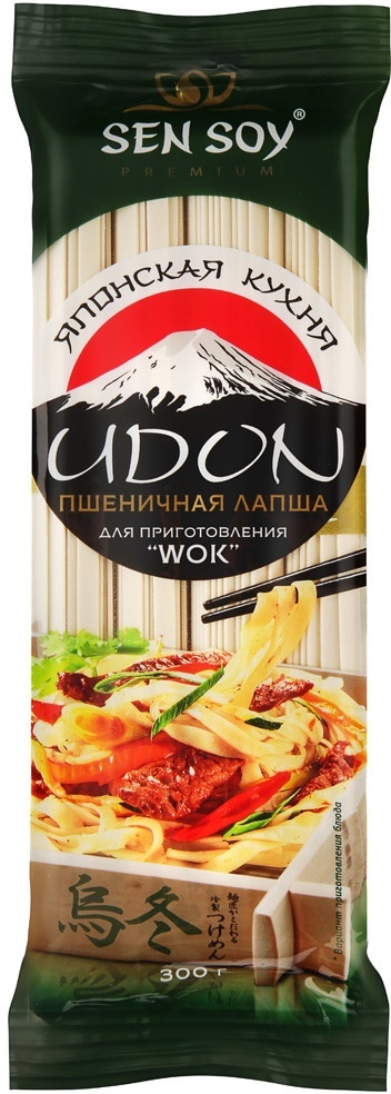 Лапша пшеничная Sen Soy Premium Удон (Udon), 300 г * 4 шт. #1