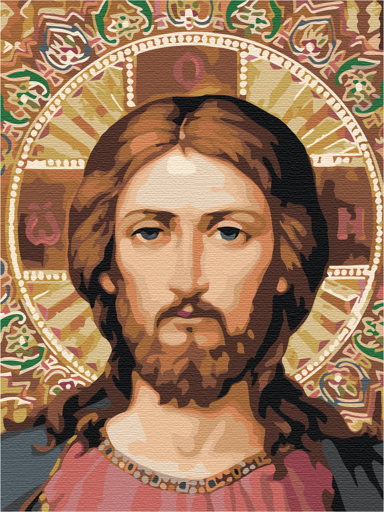 Живопись по номерам, 30 x 40, "Иисус. Икона" #1
