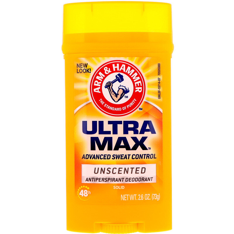 Arm & Hammer, UltraMax, твердый дезодорант для мужчин, без запаха, 2,6 унции (73 г)  #1