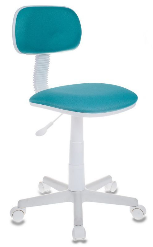 Кресло детское Бюрократ CH-W201NX/15-175 бирюзовый/белый, без подлокотников  #1