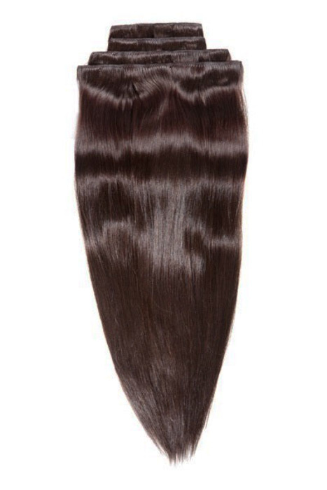 Натуральные волосы на заколках тон 2 темно-коричневый 40 см 90г  #1