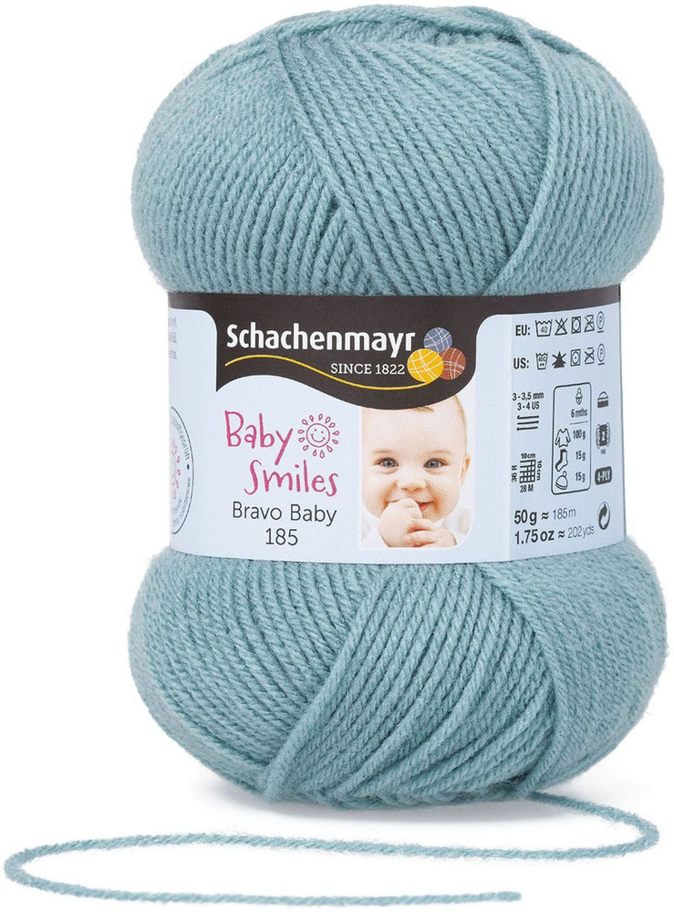 Пряжа Schachenmayr Baby Smiles Bravo Baby 185, 9801212_01074, морозный, 185 м, 50 г, 3 шт  #1