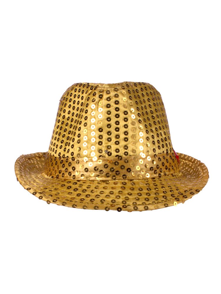 Карнавальная декорация (Шляпа) золотая 27см #1