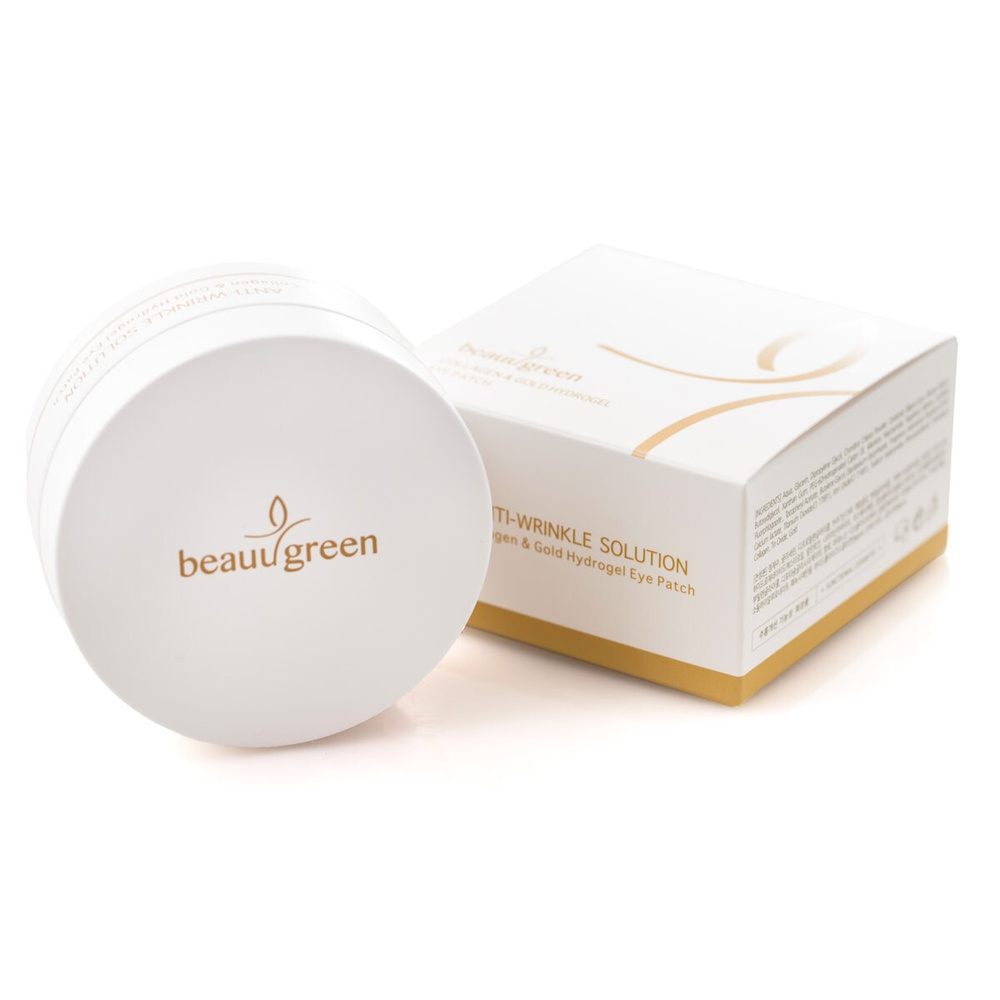 BeauuGreen Гидрогелевые патчи для глаз Collagen & Gold Hydrogel Eye Patch, c коллагеном и золотом , 60 #1