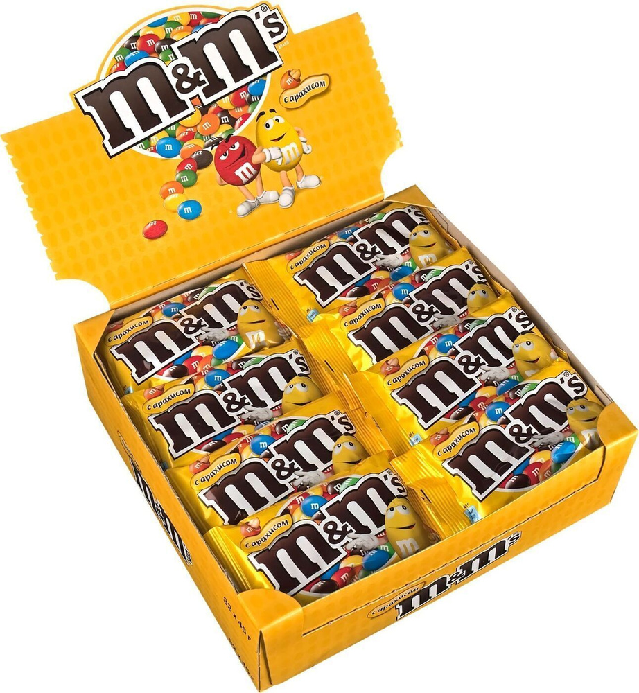 Конфеты M&M's Драже с арахисом, 32 шт. по 45 г. #1