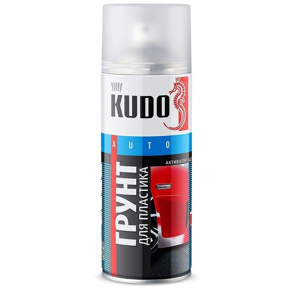Грунт для пластика KUDO, активатор адгезии, прозрачный, аэрозоль, 520 мл  #1