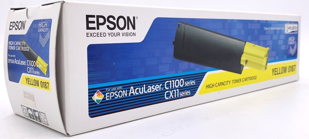 Картридж Epson лазерный №0187 (C13S050187) желтый увеличенный для принтера AcuLaser C1100, C1100N  #1