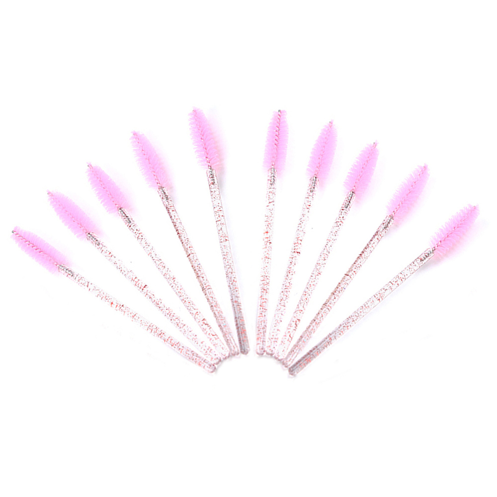 Щёточки для подкрашивания и расчёсывания ресниц, цвет - розовый, 10 штук  #1