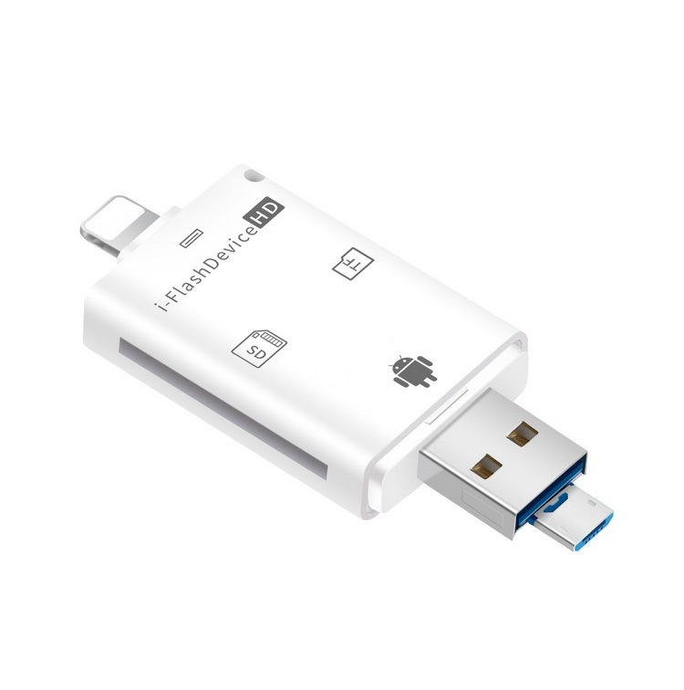 Адаптер-переходник / Концентратор / USB Хаб MX-2021i для Apple iPhone, iPad 8 pin, lightning - USB, microUSB, #1