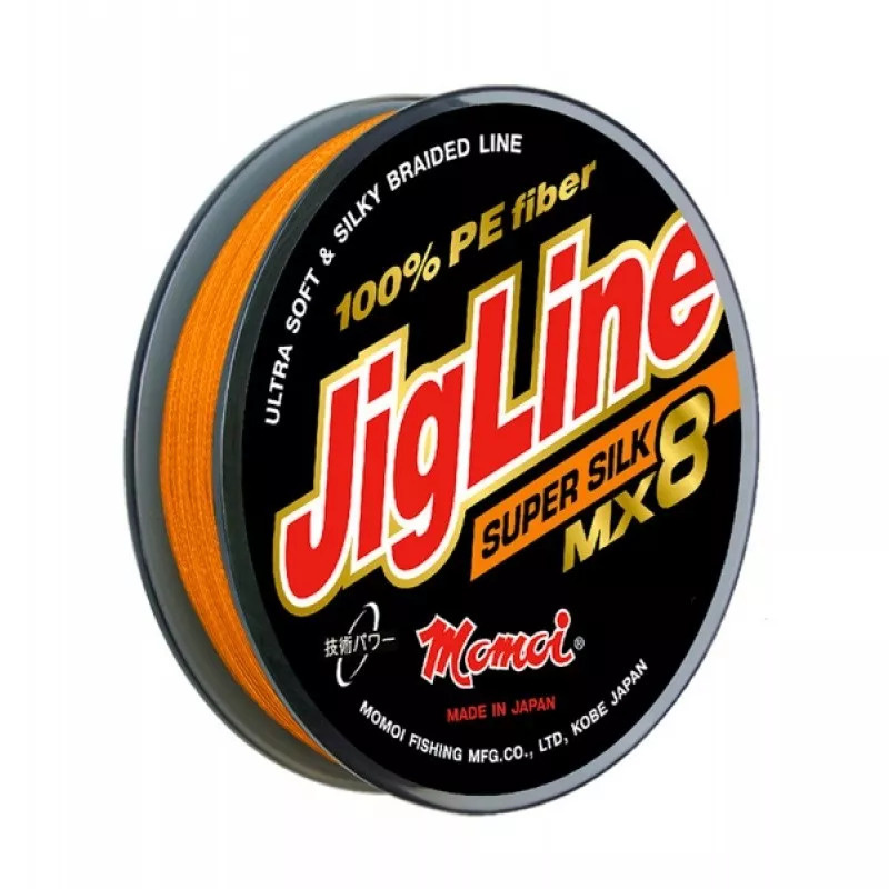 Шнур JigLine MX8 Super Silk 0,12 мм, 10 кг, 150 м, оранж. #1