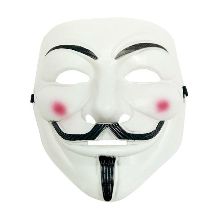 Маска Анонимуса белая / Карнавальная маска Гая Фокса V - значит Вендетта  #1