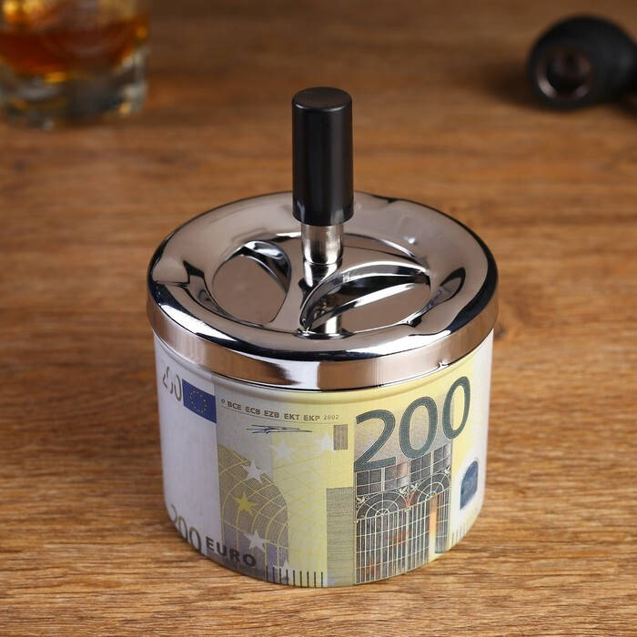 Пепельница бездымная "200 евро", 9 х 12 см #1