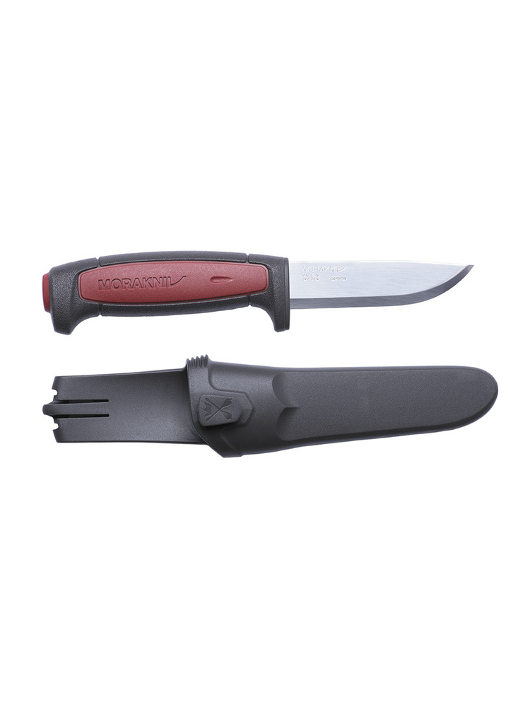 Нож Morakniv Pro, универсальный/строительный, углеродистая сталь, клинок 91мм, бордовый  #1