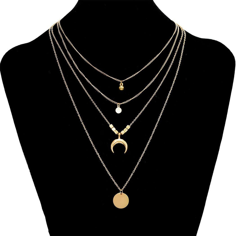 Колье женское, цепочка на шею, серебряная, ожерелье, бижутерия, в подарок  #1