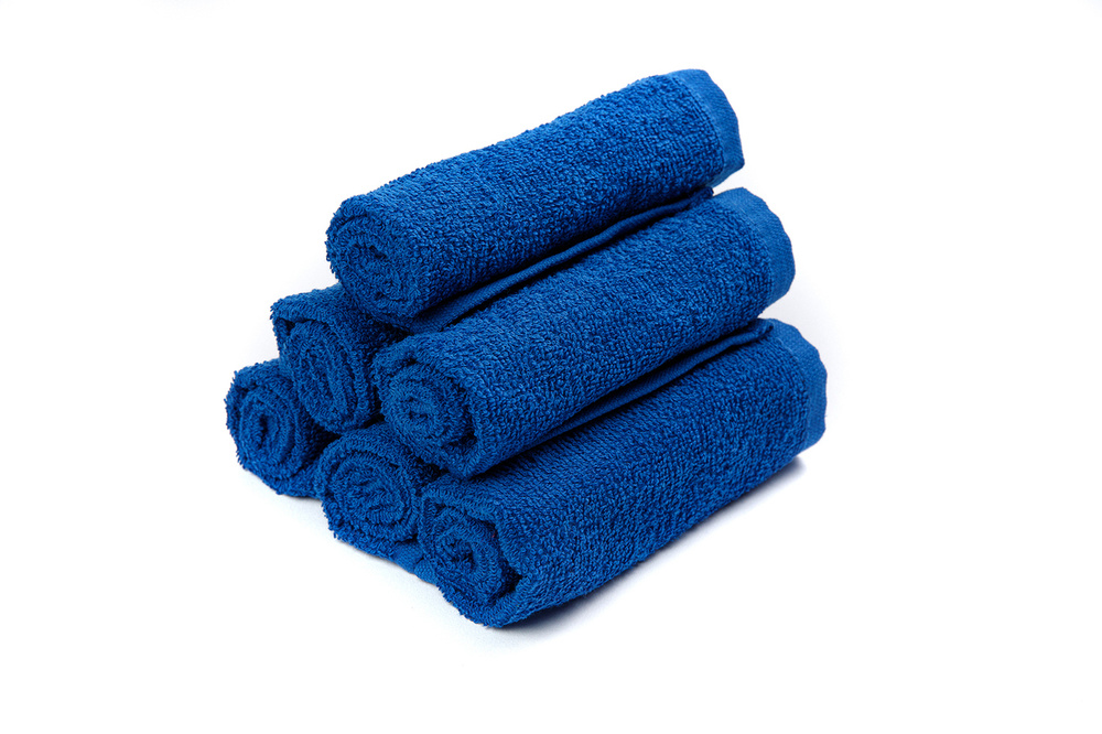 Салфетка Махровая 30х30 Набор (10 шт.) Ярко-Синий из 100% Хлопка /маленькое полотенце для рук, лица, #1