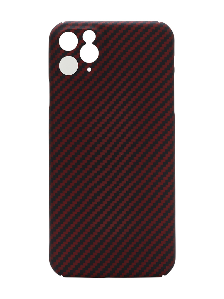Кевларовый чехол DiXiS Carbon Case для Apple iPhone 11 Pro Max (R11PROMAX-CM) матовый красный  #1