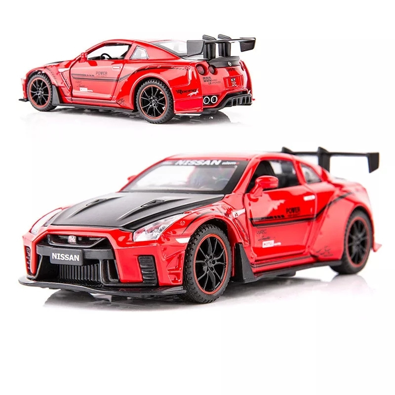 Коллекционная модель машинки Nissan Skyline GT-R R35 (Ниссан ГТР) Годзилла, масштаб 1:24, открываются #1