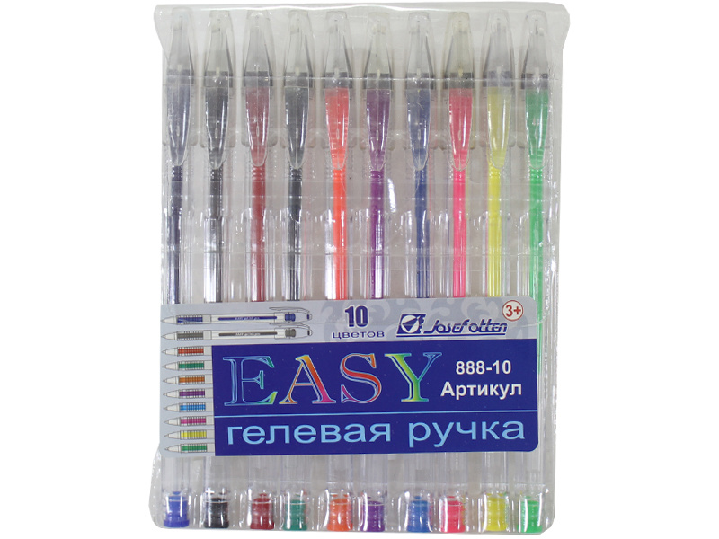 Ручки гелевые , разноцветные, 10 цветов #1