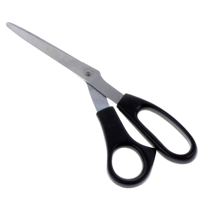 Ножницы Dolce, 22 см, пластиковые ручки, чёрные #1