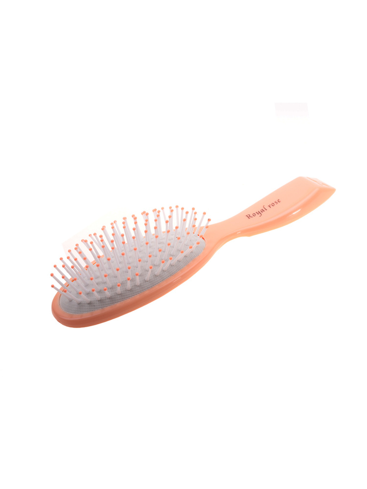 Royal Rose Щетка для укладки волос с силиконовыми зубчиками, цвет оранжевый  #1
