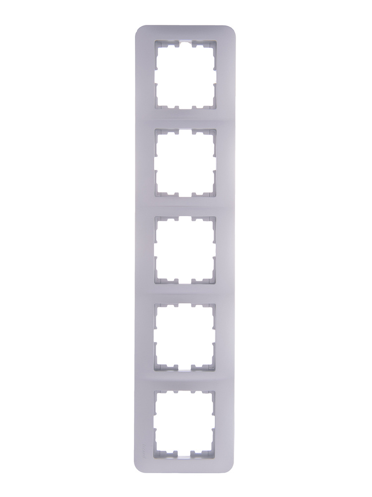 Lezard Рамка электроустановочная Karina, серебристый, 5 пост., 1 шт.  #1