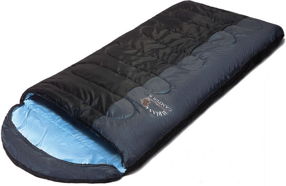 Спальный мешок INDIANA Camper R-zip от -6 C (одеяло с подголовником 195+35X90 см)  #1