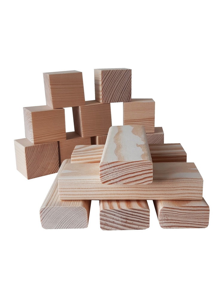 Кубики деревянные конструктор заготовка для творчества сортер  #1