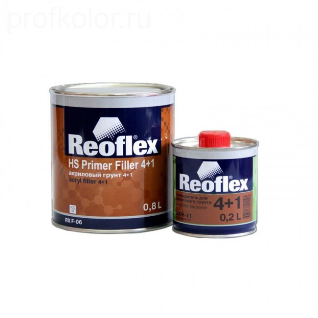 Грунт Reoflex 4+1 HS Primer Filler 4+1 RX F-06 (белый, 0.8л) + отвердитель (0.2л)  #1