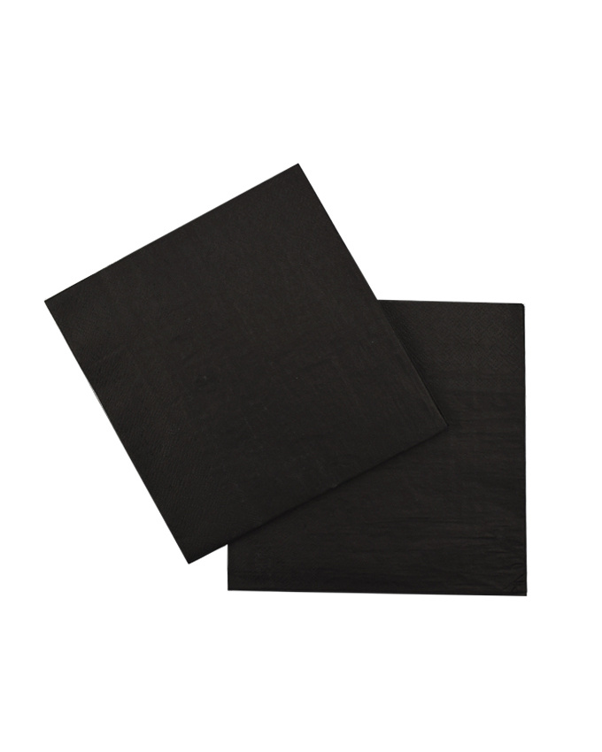 Салфетки бумажные сервировочные, столовые черные, 12 шт #1