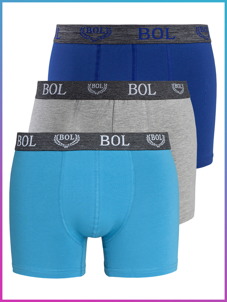 Комплект трусов боксеры BOL Men's, 3 шт #1