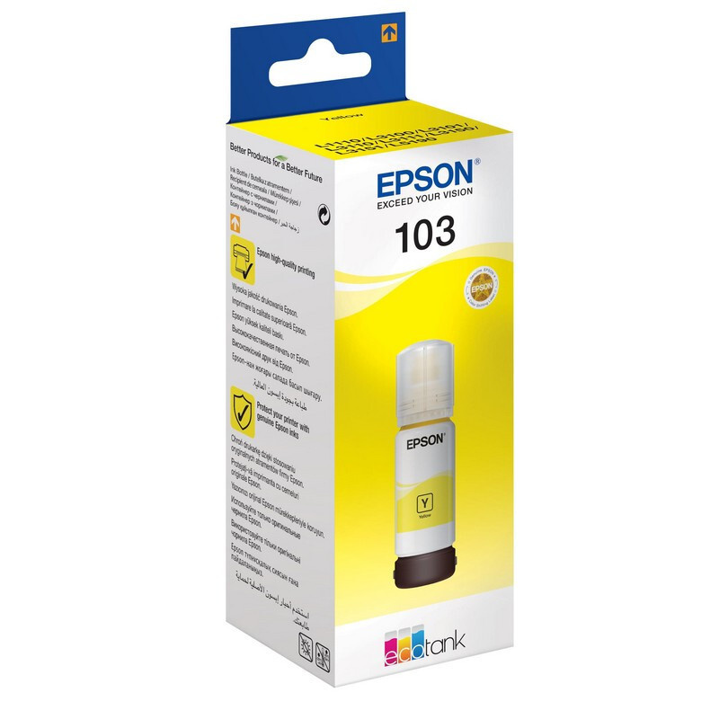Контейнер с чернилами Epson 103 C13T00S44A желтый для L3110/L3150 #1