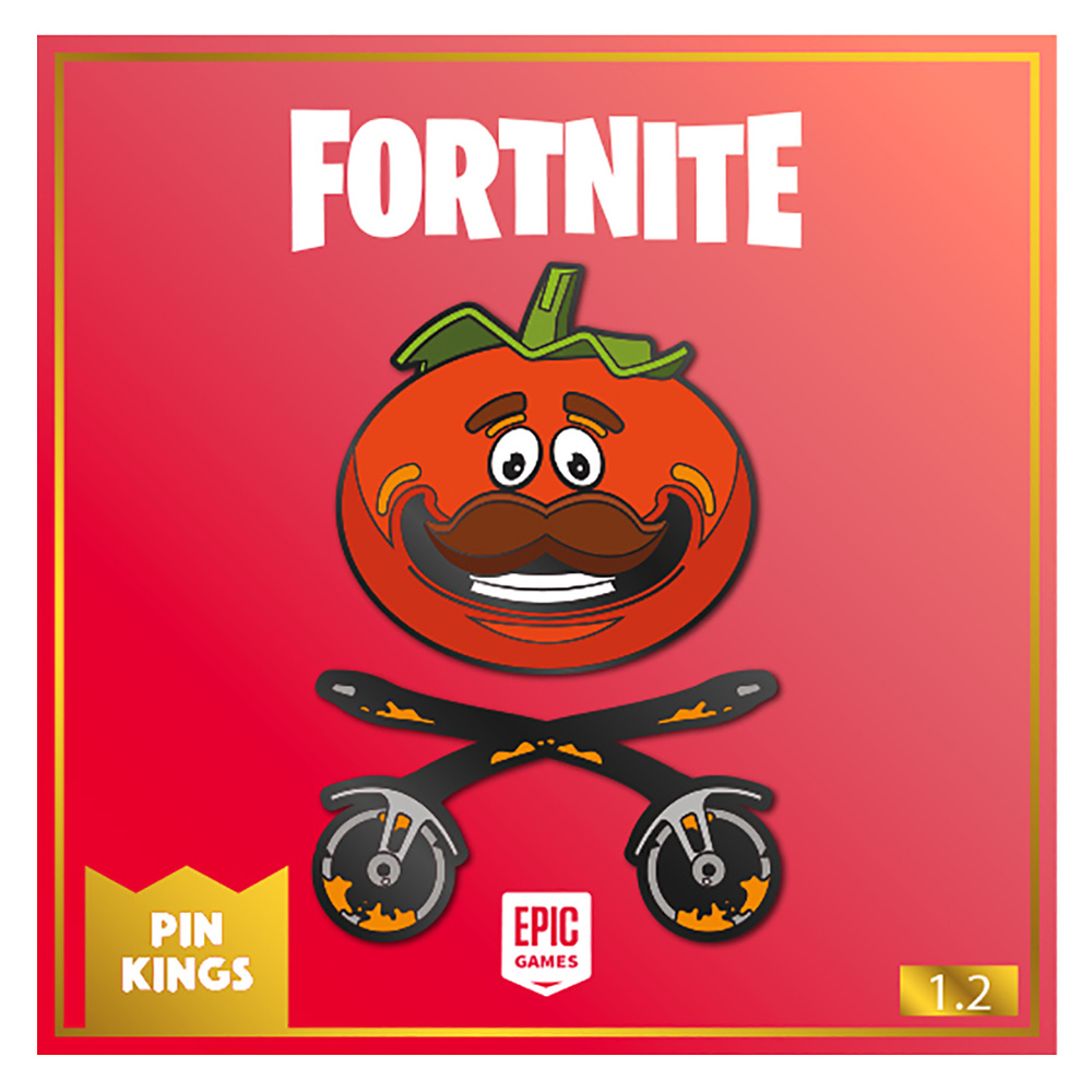 Значок Pin Kings Fortnite (Фортнайт) 1.2 Tomatohead - набор из 2 шт / брошь / подарок парню мужчине девушке #1