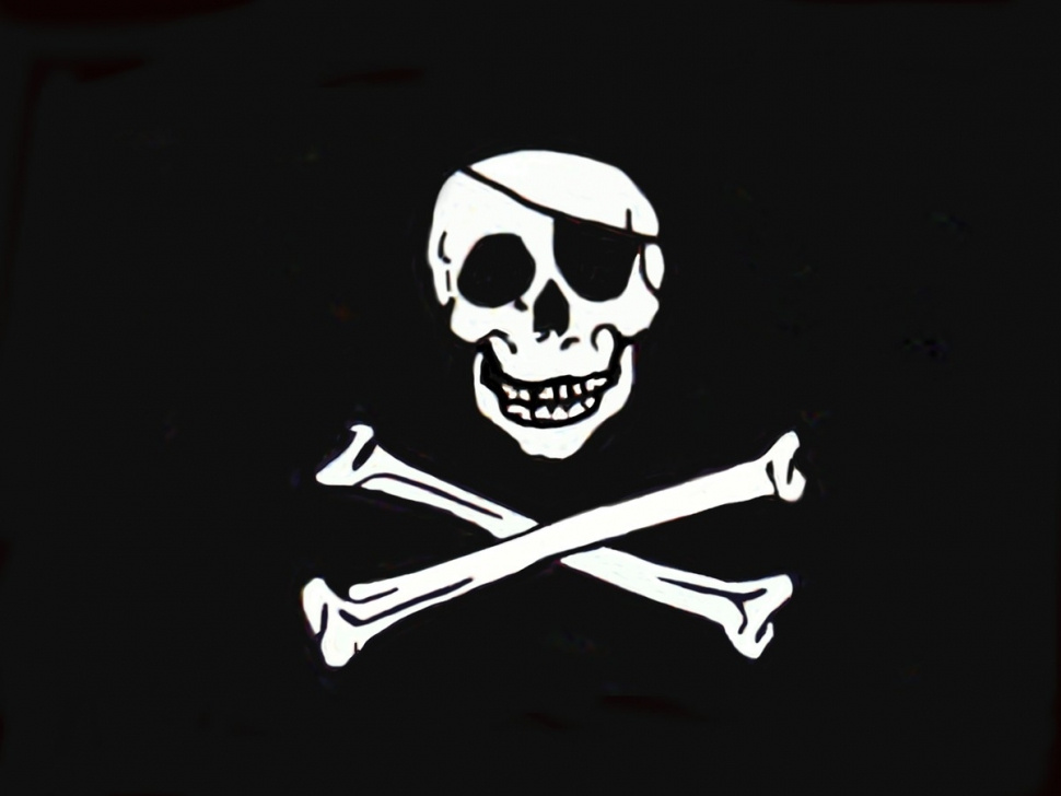 Пиратский флаг - Кости / Череп и кости / Черный флаг / Весёлый Роджер  #1