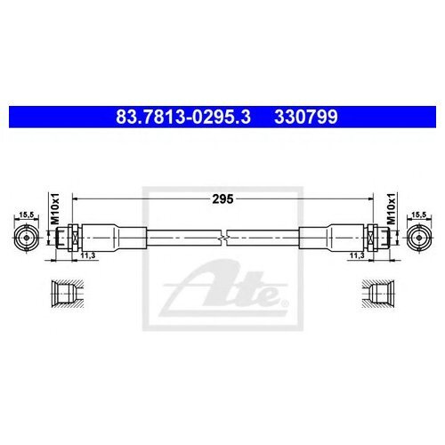 Ate Трубки тормозные, арт. 83781302953, 1 шт. #1