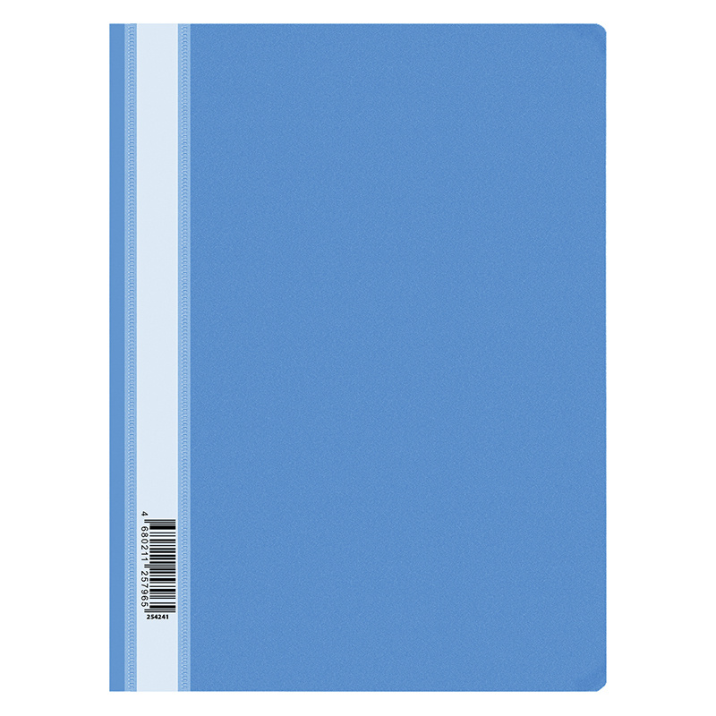 60 шт., Папка-скоросшиватель пластик. OfficeSpace А4, 120мкм, голубая с прозр. верхом  #1