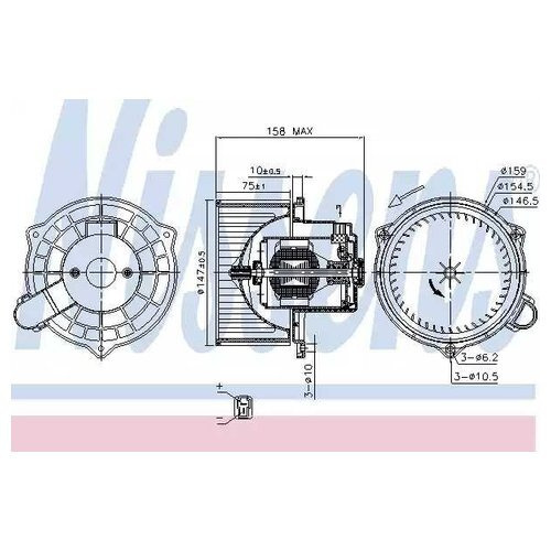NISSENS Вентилятор автомобильный, арт. 87234 #1