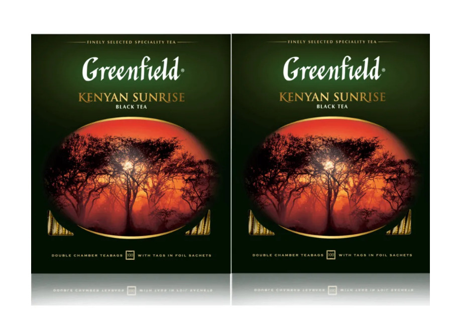 Чай черный Greenfield Kenyan Sunrise Кениан Санрайз в пакетиках 2 г 100 шт, комплект: 2 упаковки  #1