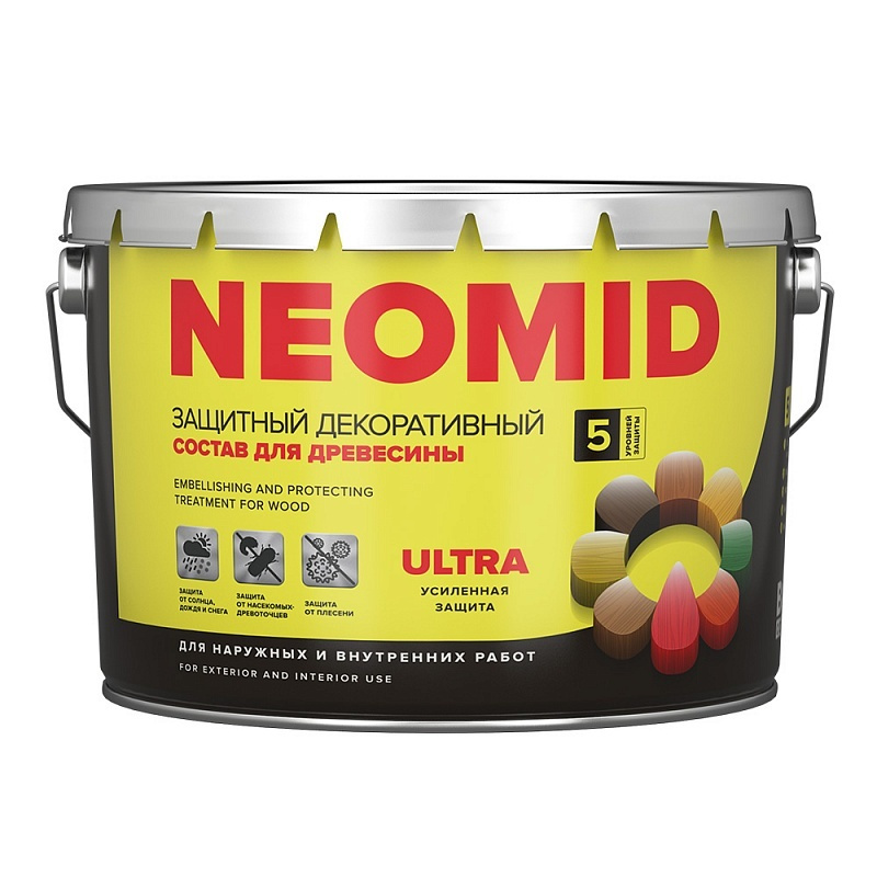 Защитный декоративный состав для древесины NEOMID BiO COLOR Ultra - 2.7 л. Дуб.  #1