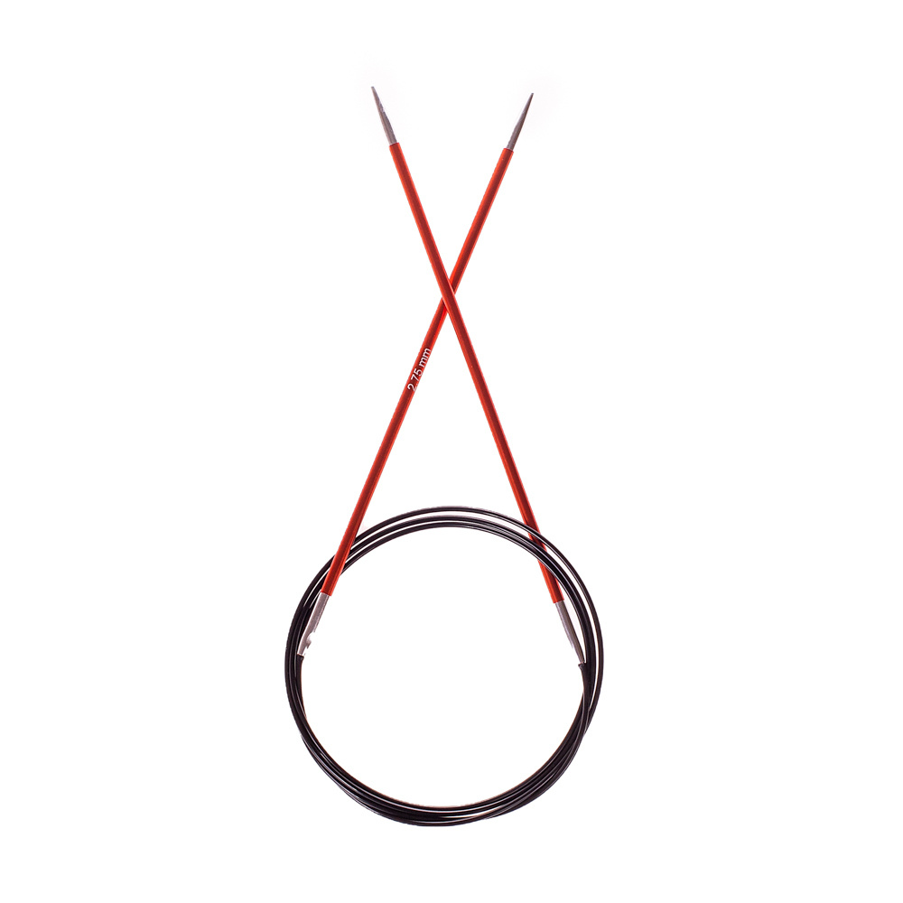 47154 Спицы круговые для вязания с эластичной гибкой леской 100 х 2.75 мм Zing KnitPro  #1